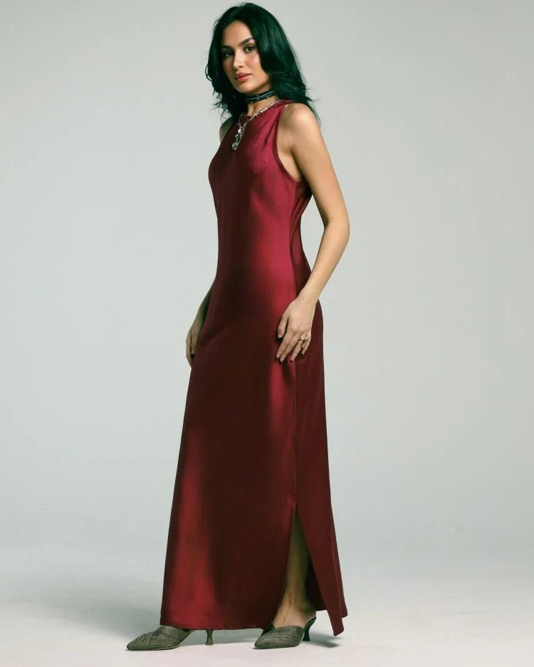 ZIYA MAROON DRESS - ZIYA - MIRA Y MANO
