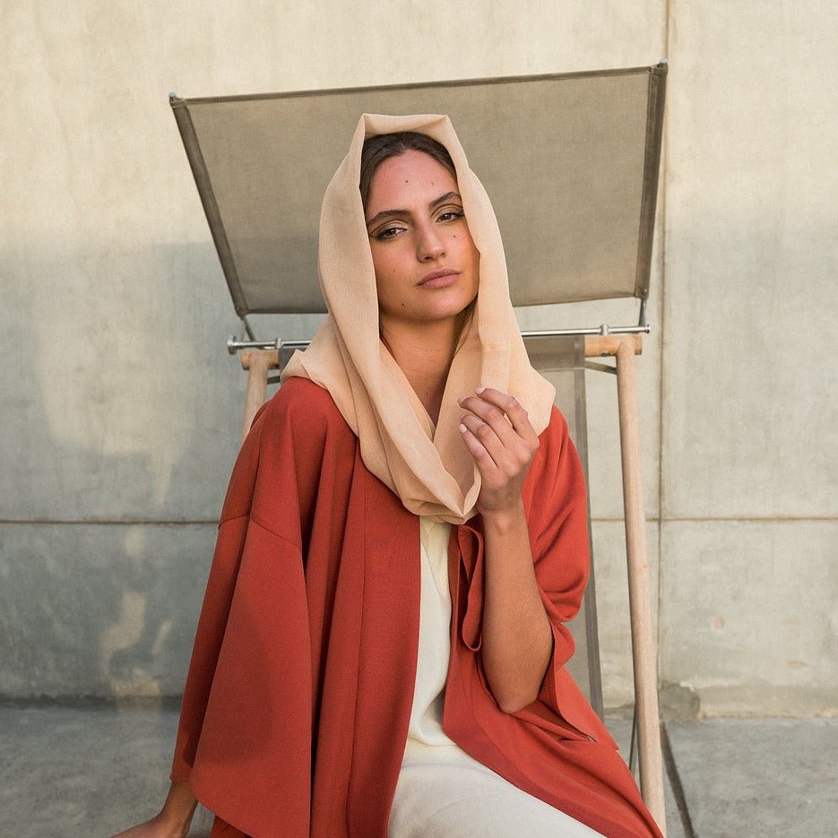 VOILE SNOOD APRICOT - HAAL - MIRA Y MANO