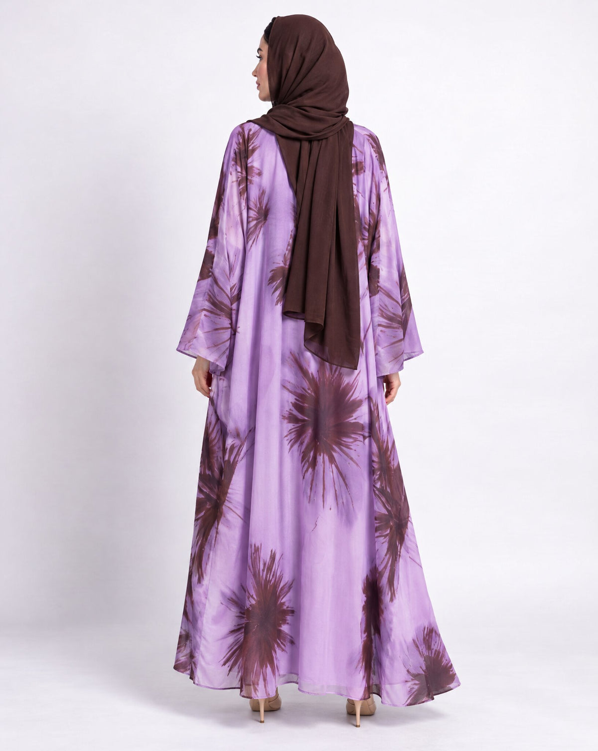 BA010P1 – Purple Chiffon Abaya