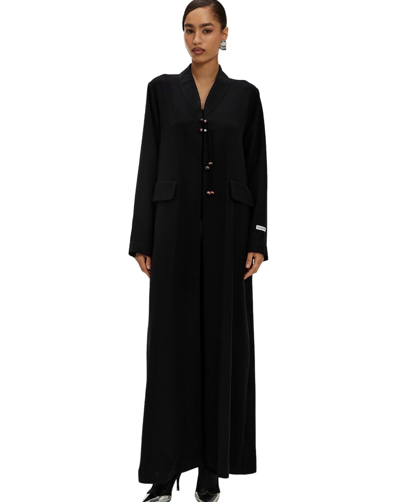 LYRA-Black Crepe Abaya - 1309 - MIRA Y MANO