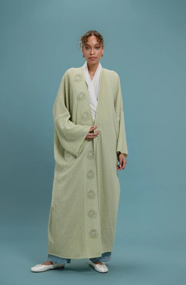 THALIA PISTACHIO ABAYA - 1309 - MIRA Y MANO