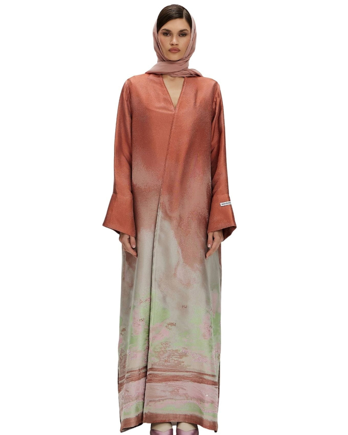 VALERIE-CR - Coral Crepe Abaya - 1309 - MIRA Y MANO