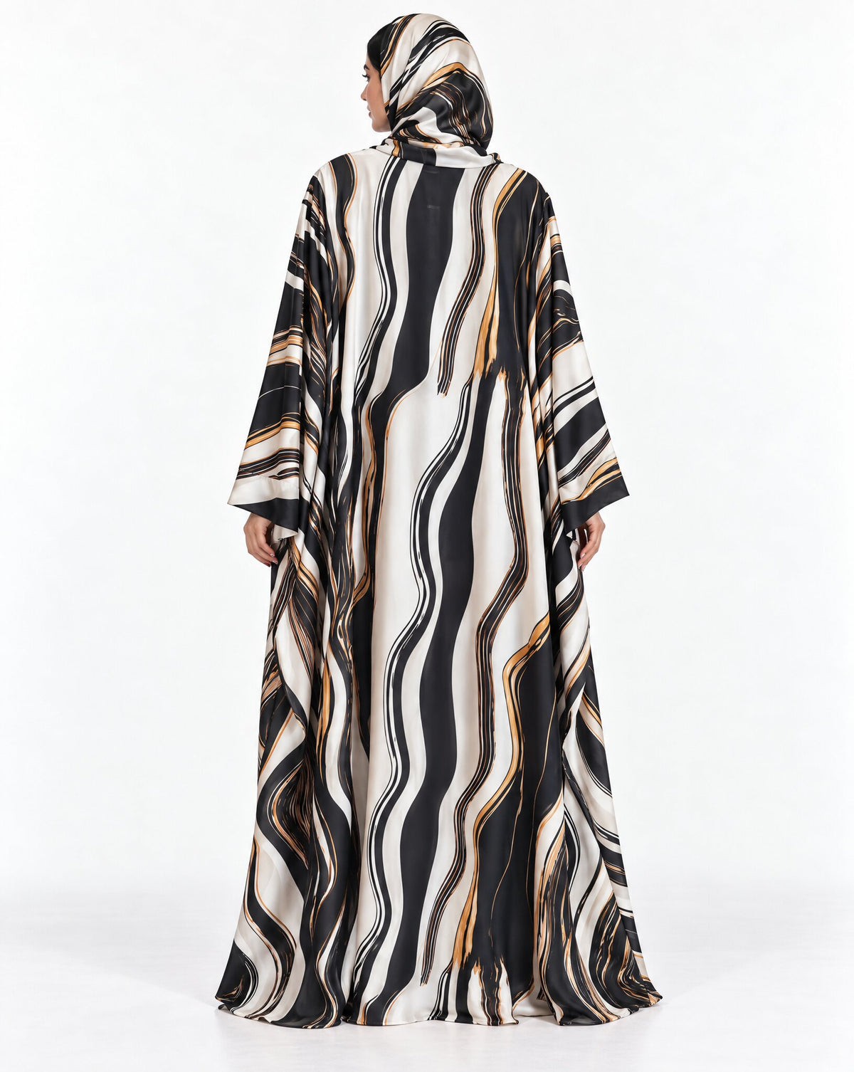 QTR QM28 - Black Chiffon Abaya