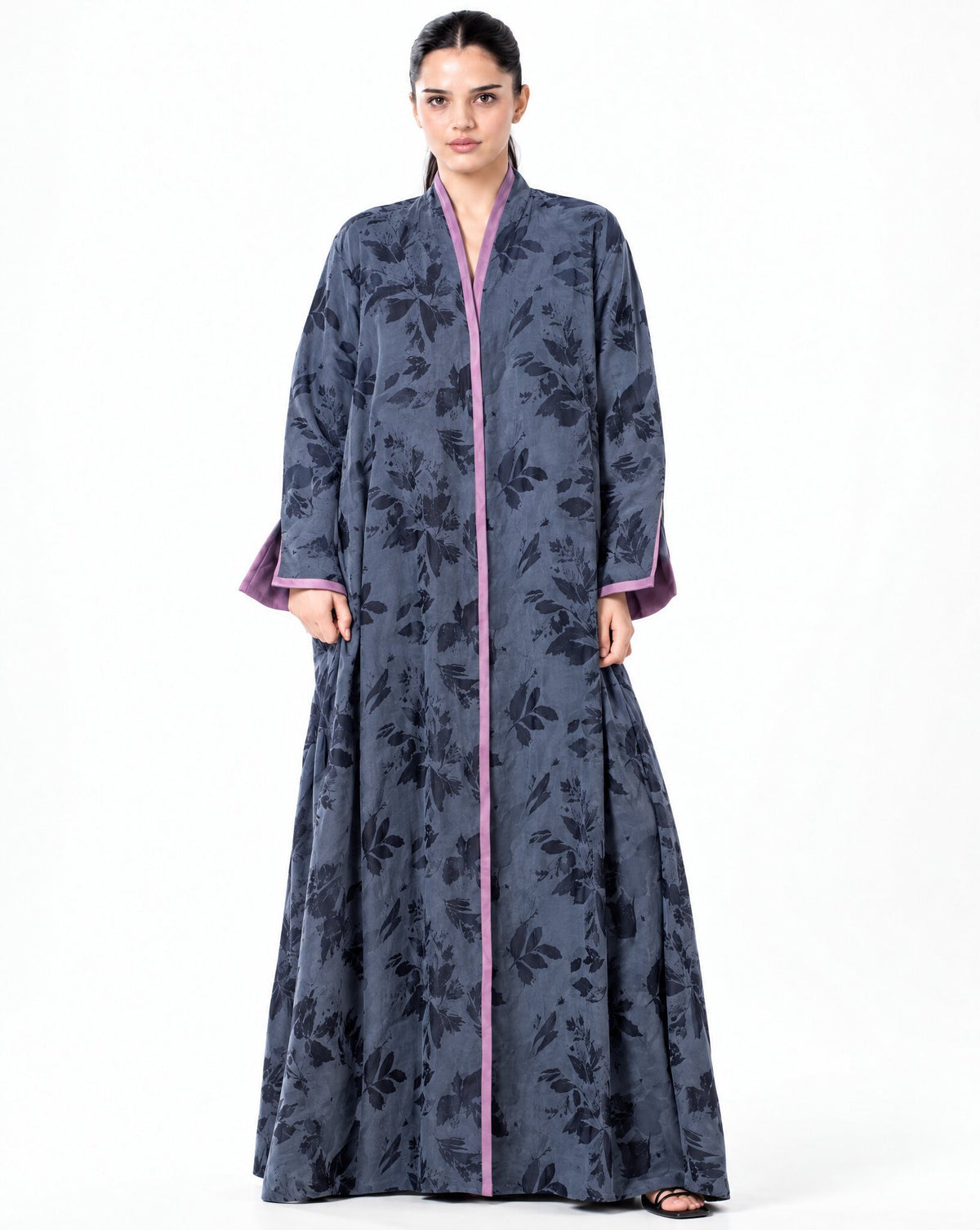 RAYA-NY – Navy Washed Silk Abaya