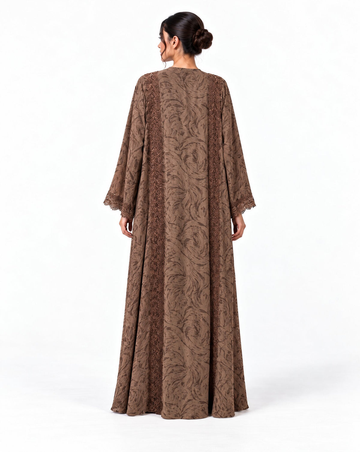 COCO LINE - Brown Washed Silk Abaya
