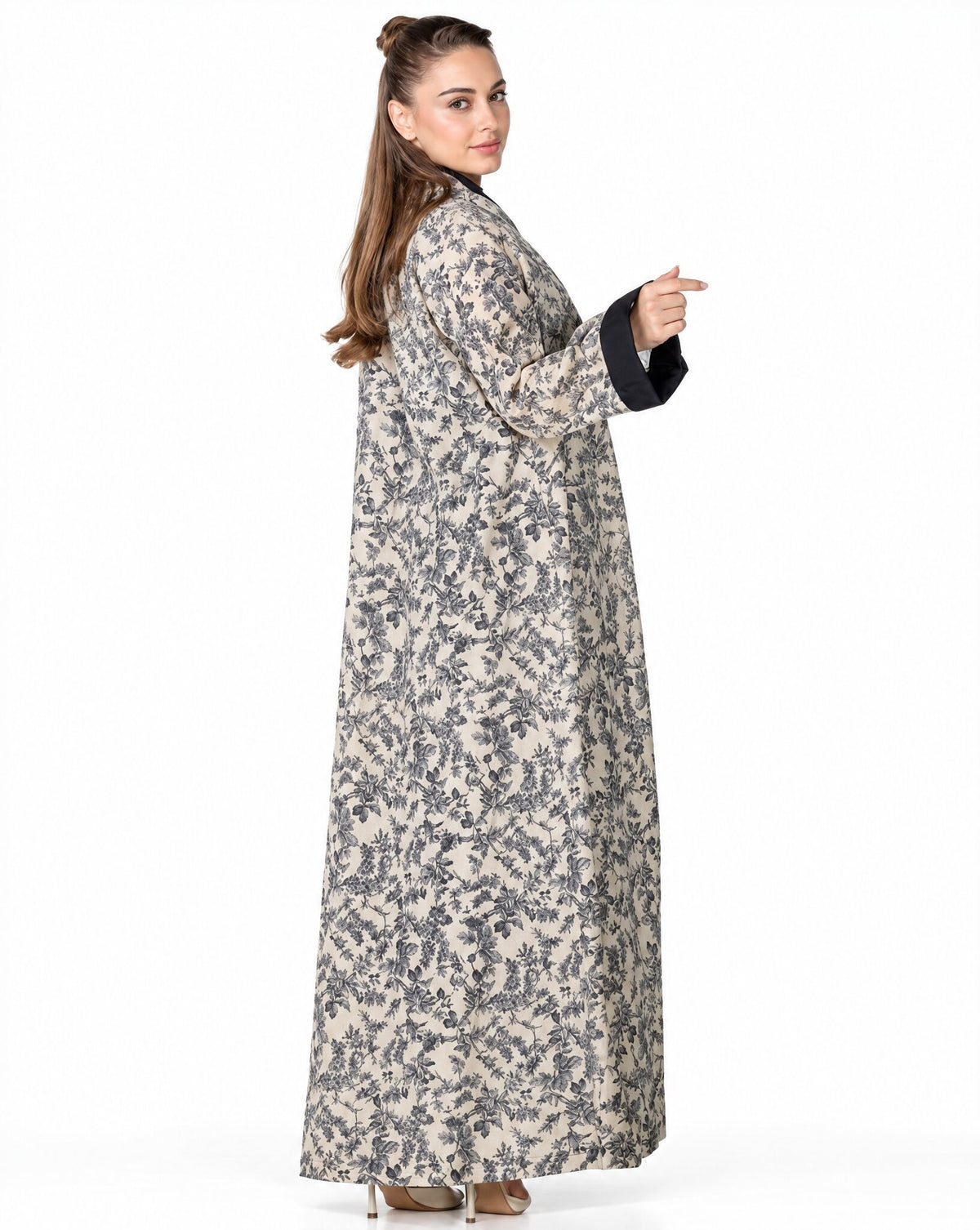 Confetti – Beige Cotton Abaya