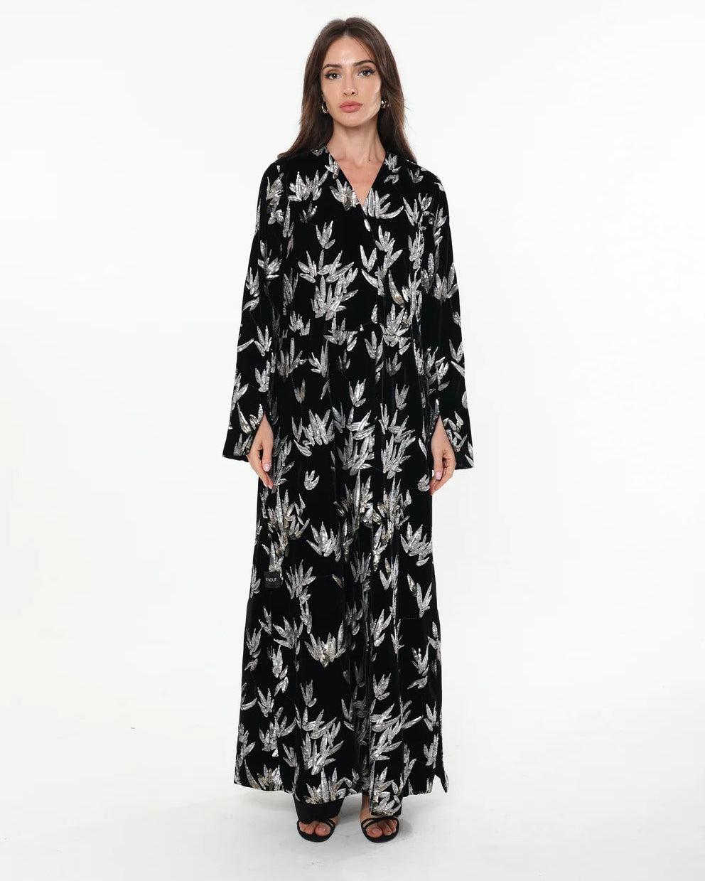 NW 2538 - Black Velvet Abaya