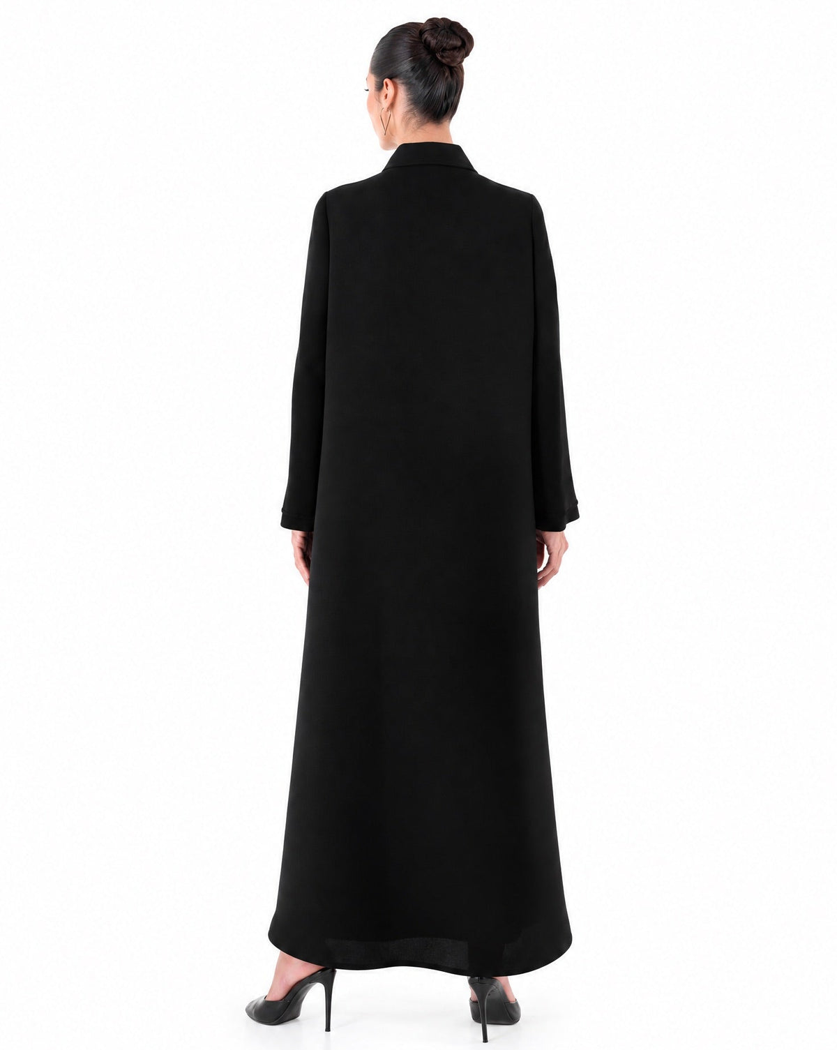 SM2659-BLK – عباية كريب سوداء