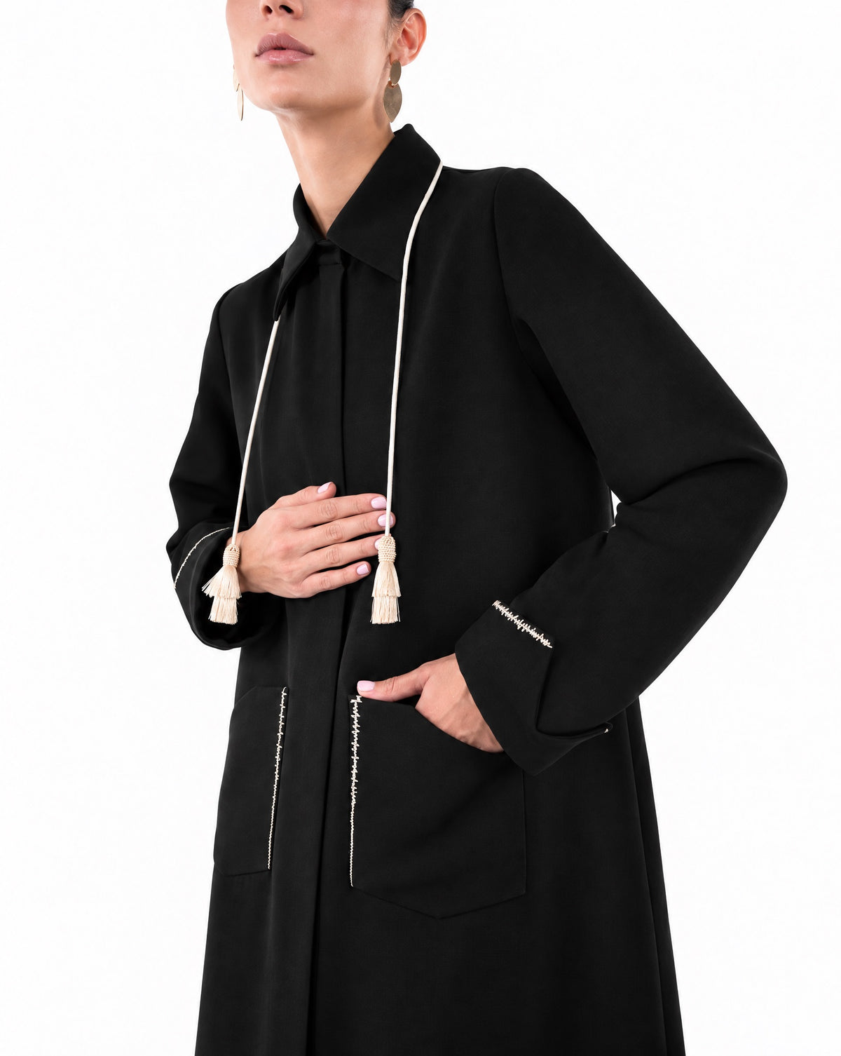 SM2653 – Black Crepe Abaya