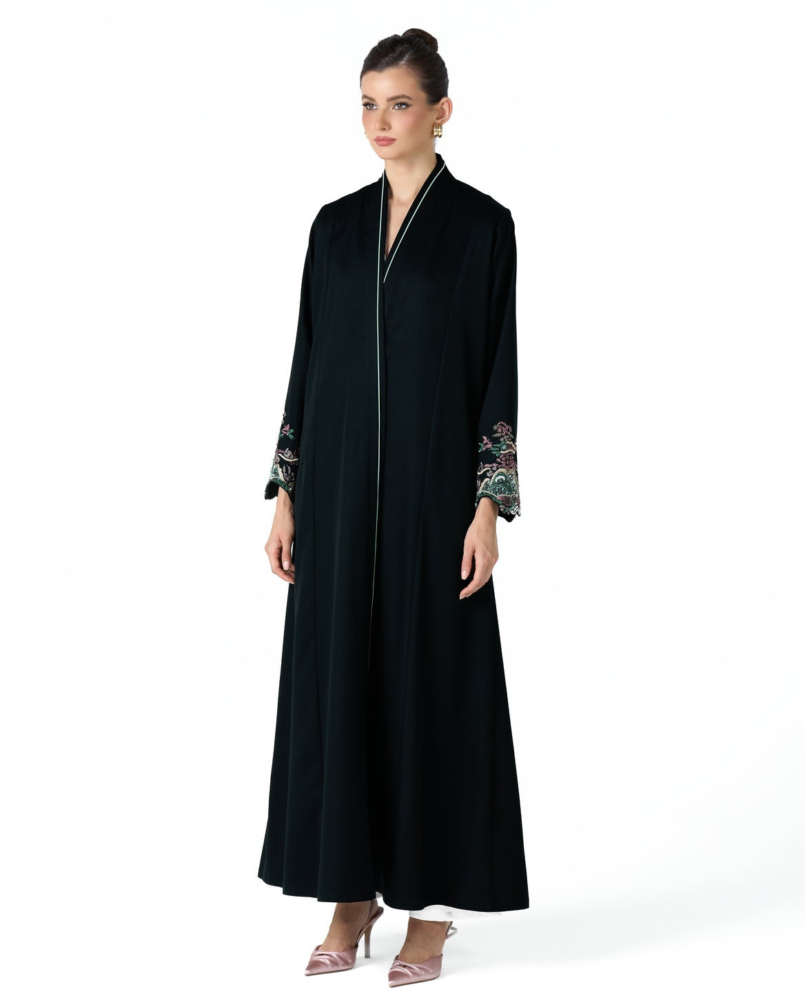 MS6-F184 - Black Crepe Abaya