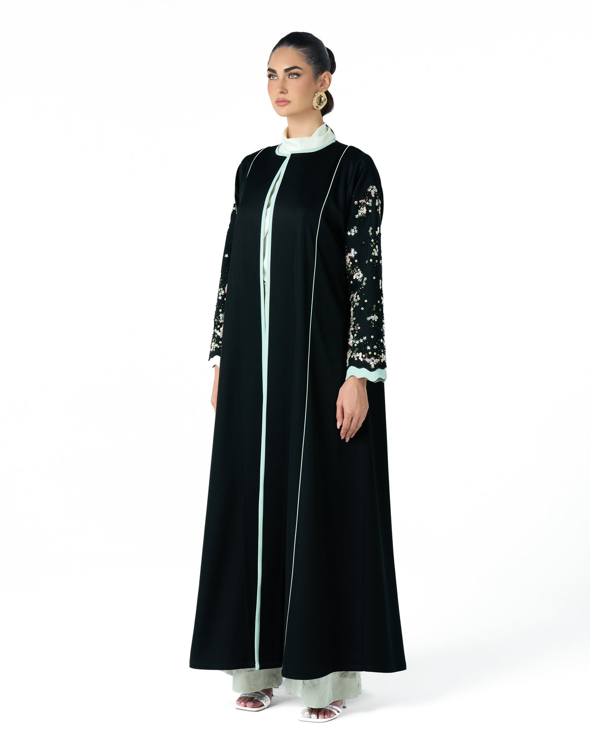MS6-F163 - Black Crepe Abaya
