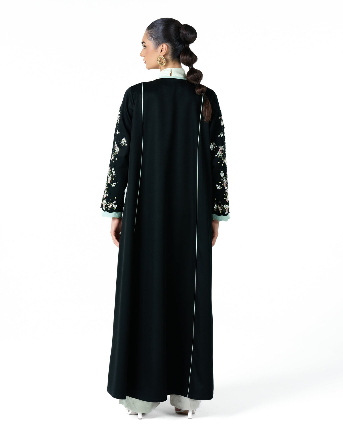 MS6-F163 - Black Crepe Abaya