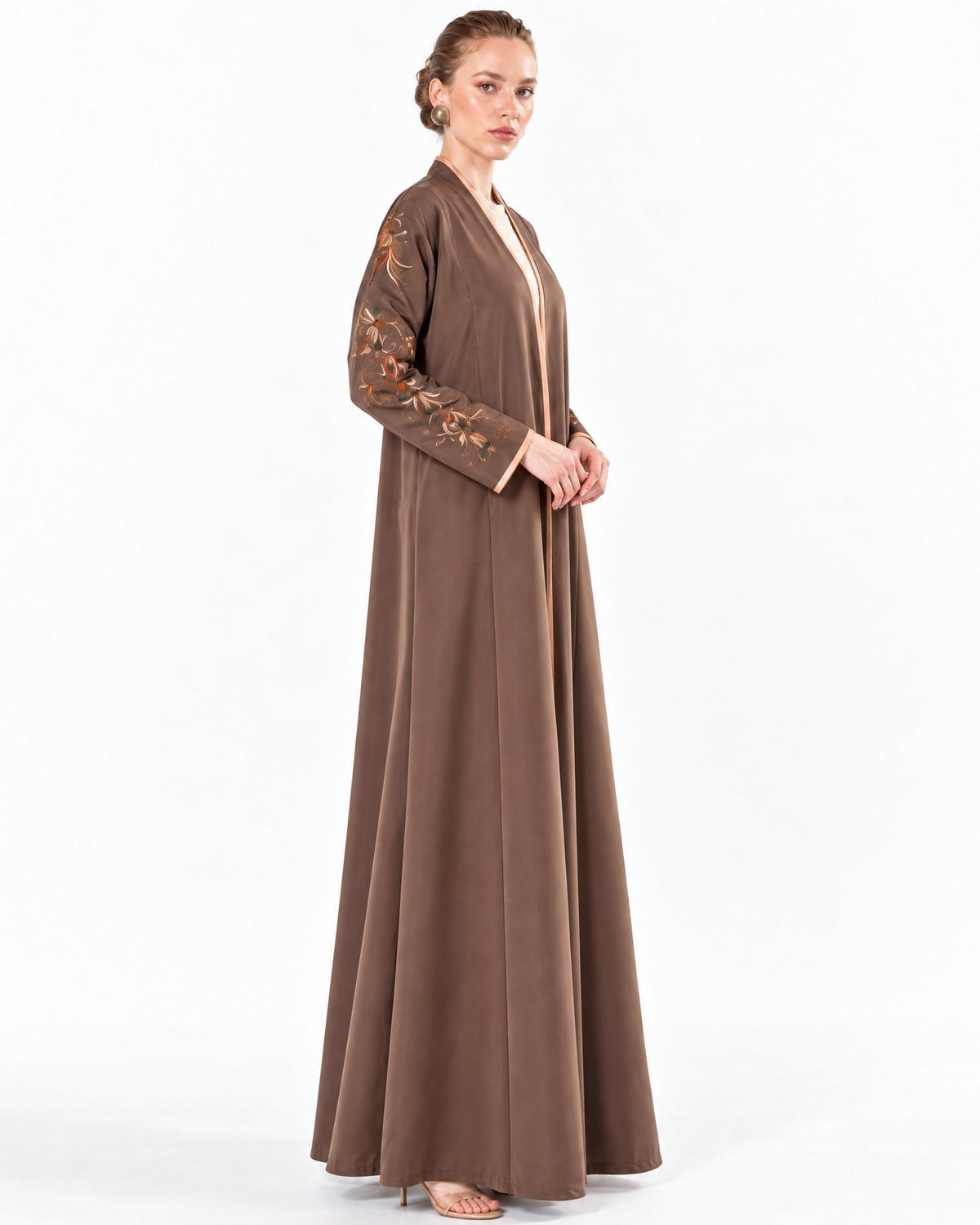 MS5-121 - Brown Taffeta Abaya