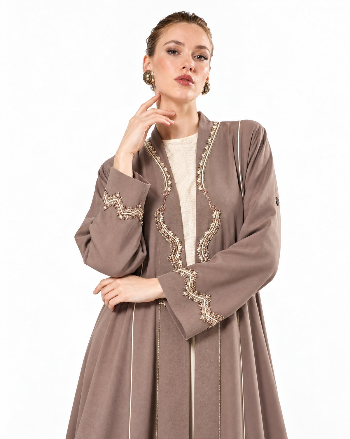MS5-171 - Olive Drab Crepe Abaya