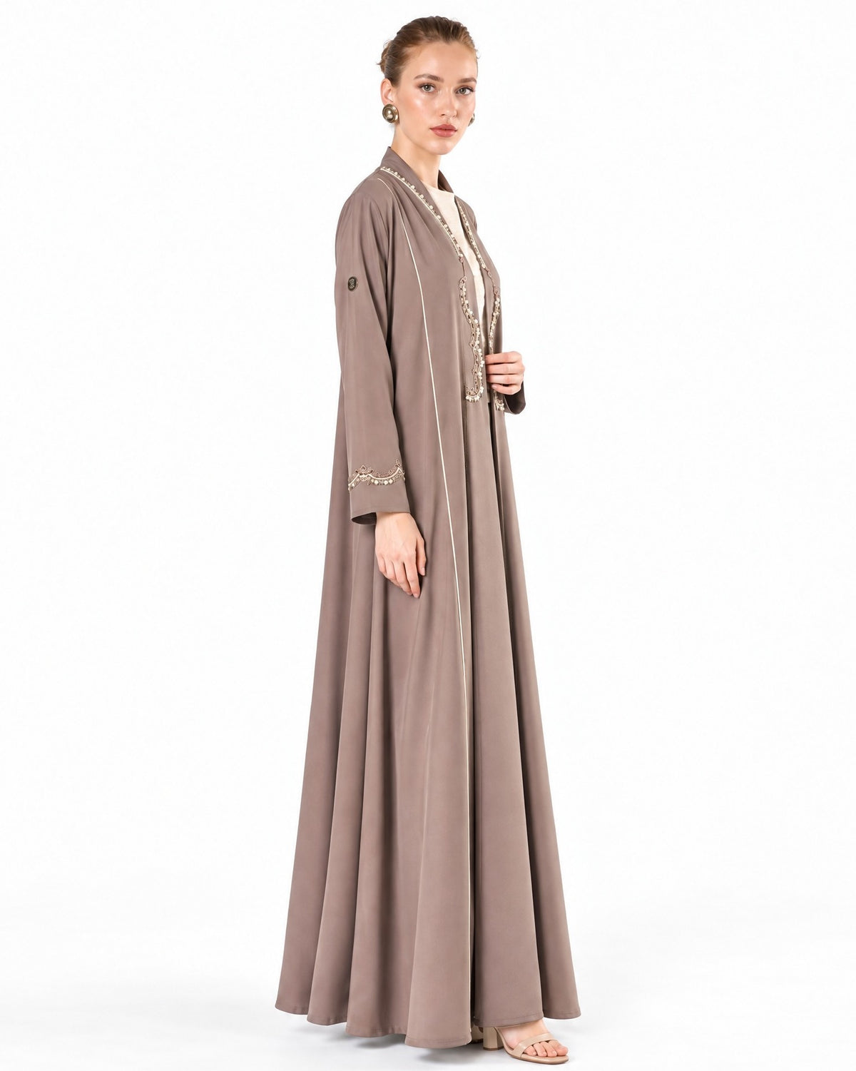 MS5-171 - Olive Drab Crepe Abaya