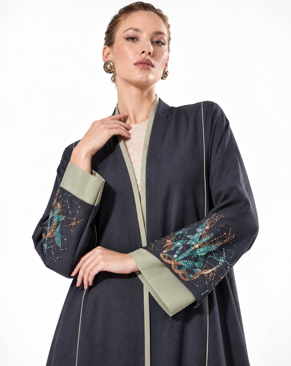 MS5-191 - Navy Crepe Abaya