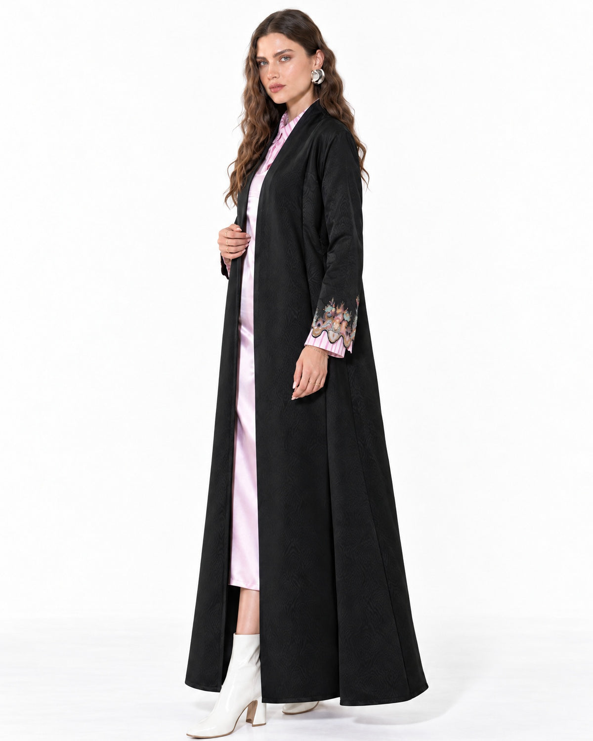 MS6-80 - Black Taffeta Abaya