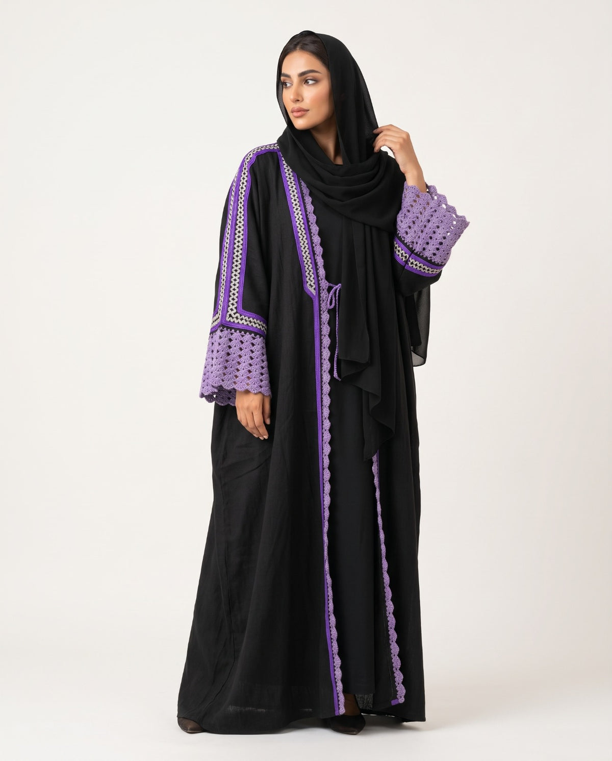 MOONBERRY - Black Linen Abaya