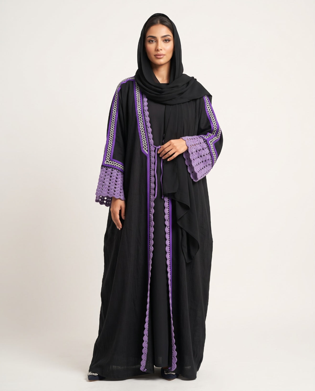 MOONBERRY - Black Linen Abaya