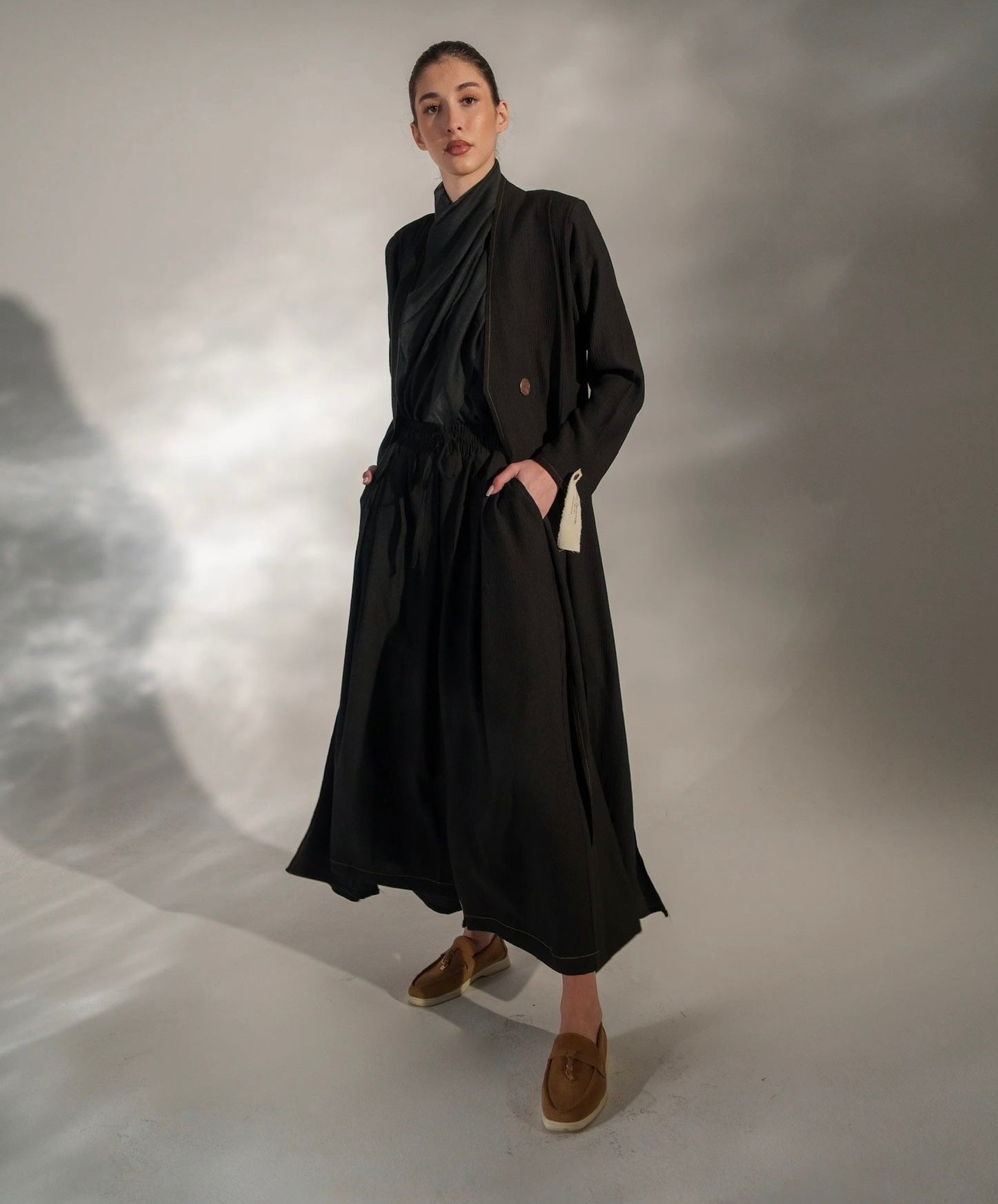 SE0E - BLK ABAYA SET - ABAYATI COLLECTION - MIRA Y MANO