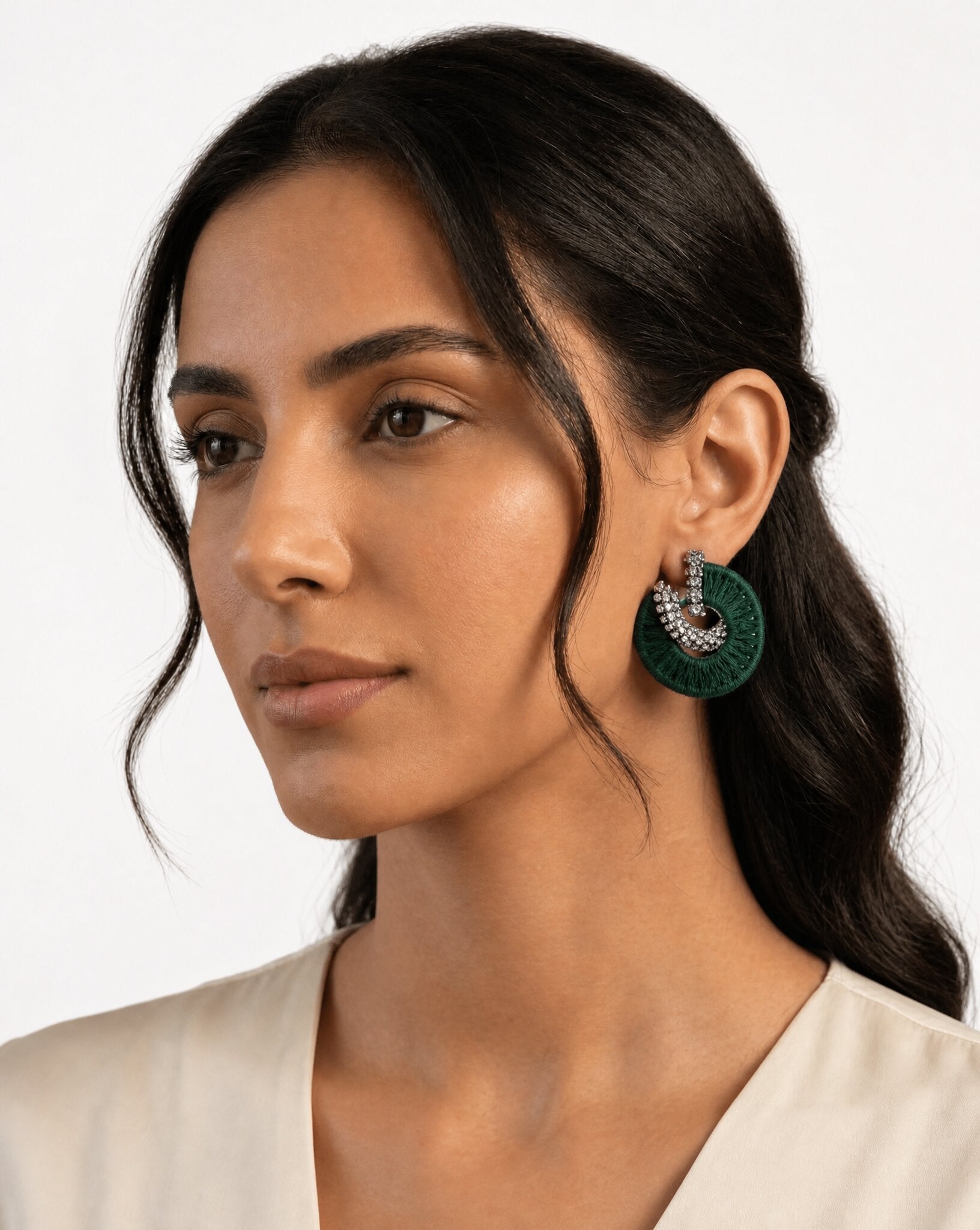 E04-GR EARRINGS - AFFLUENT BY MAI - MIRA Y MANO
