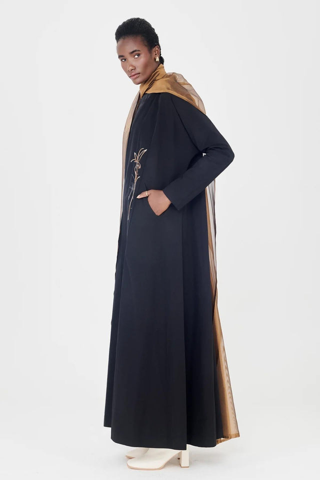 HIND - BLK - BRN007 ABAYA - AISIL - MIRA Y MANO