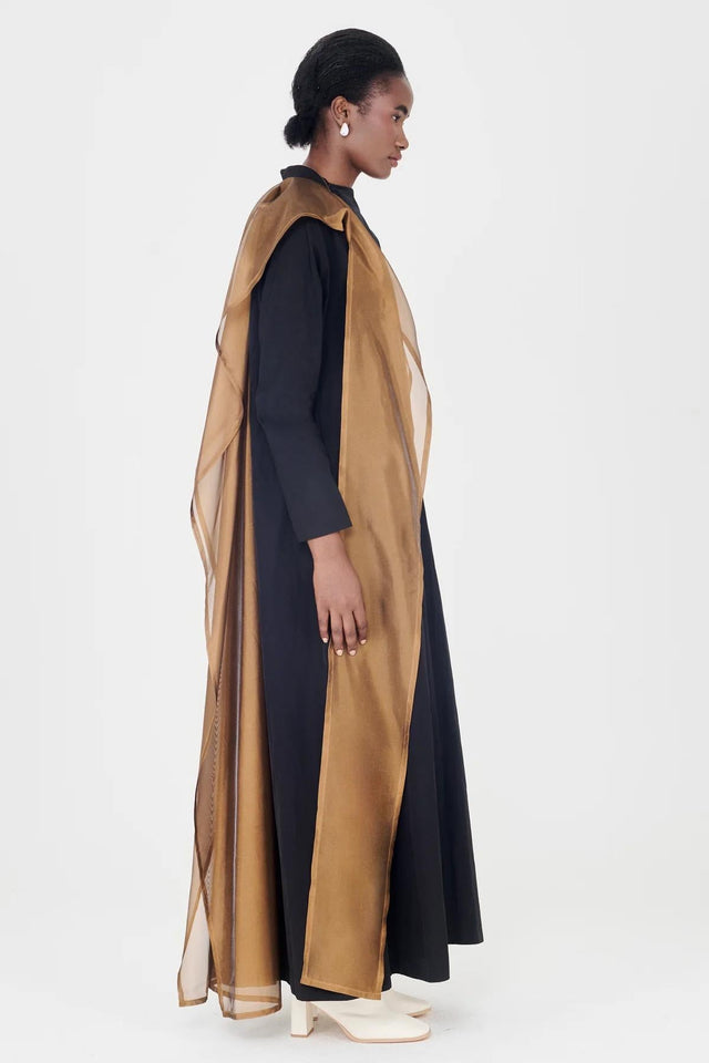 HIND - BLK - BRN007 ABAYA - AISIL - MIRA Y MANO