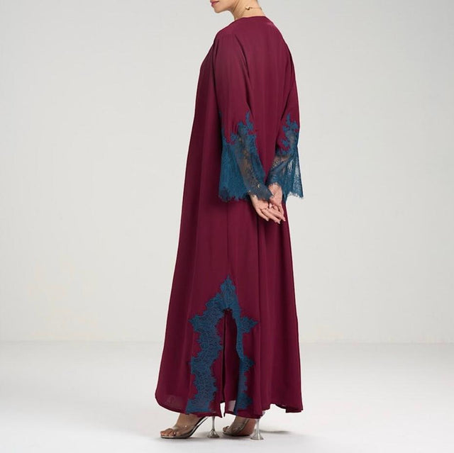 412 ABAYA SET - AL ASWAD - MIRA Y MANO