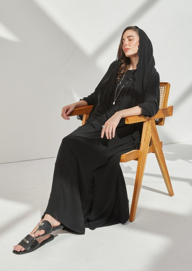 ASW - 297 ABAYA SET - AL ASWAD - MIRA Y MANO