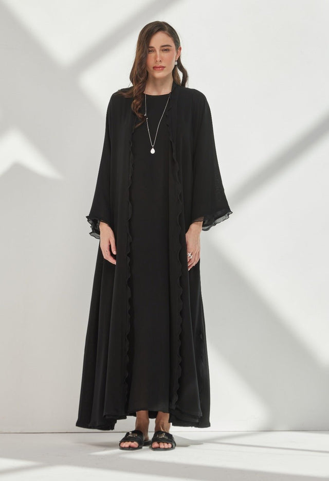 ASW - 297 ABAYA SET - AL ASWAD - MIRA Y MANO