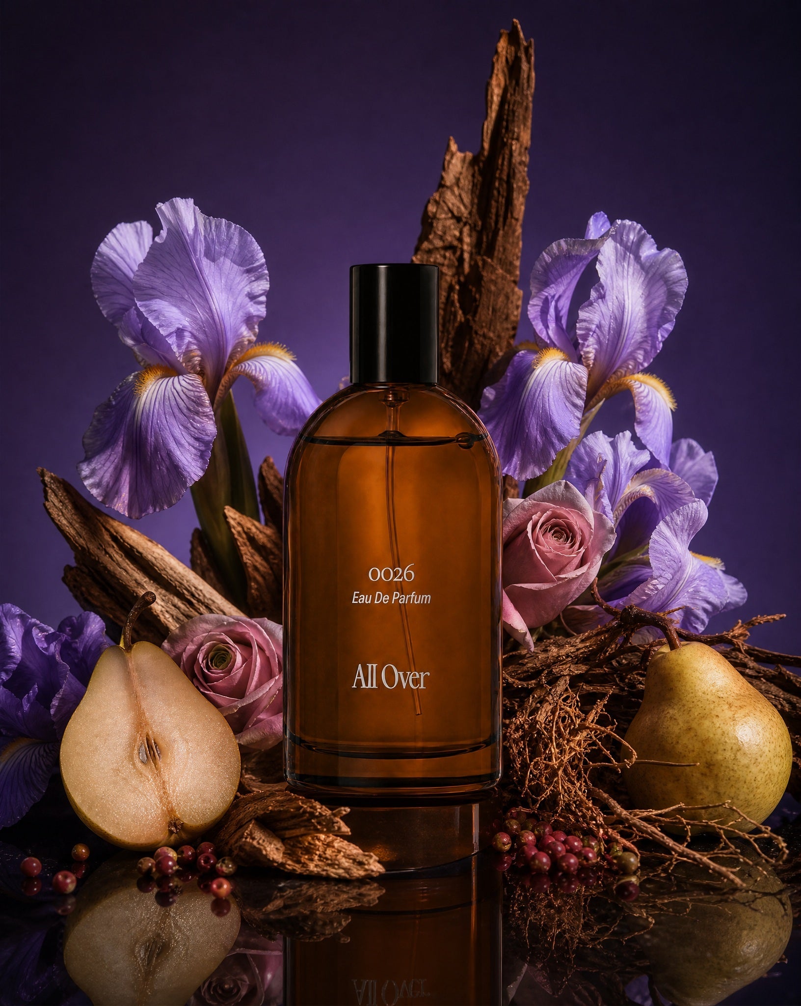 0026 EDP Perfume – Iris Rose Cedar - ALLOVER - MIRA Y MANO