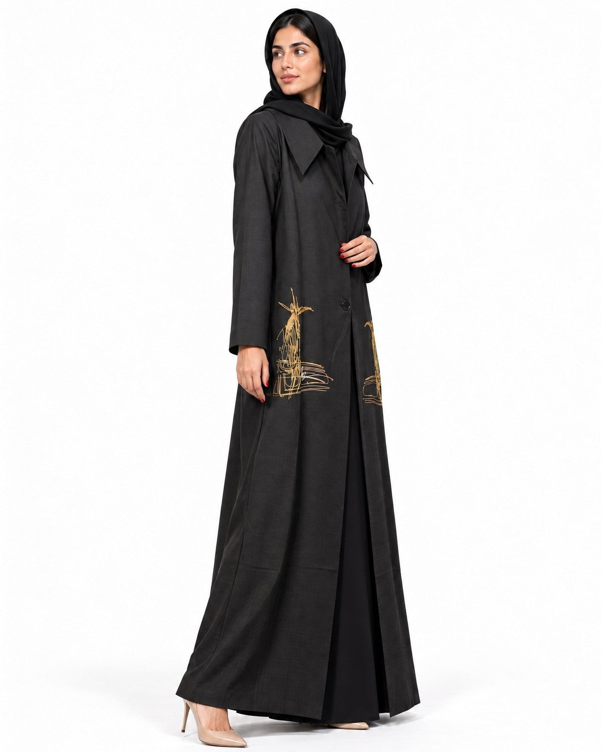 AMJAD ABAYA COAT - AMBER FEROZ - MIRA Y MANO