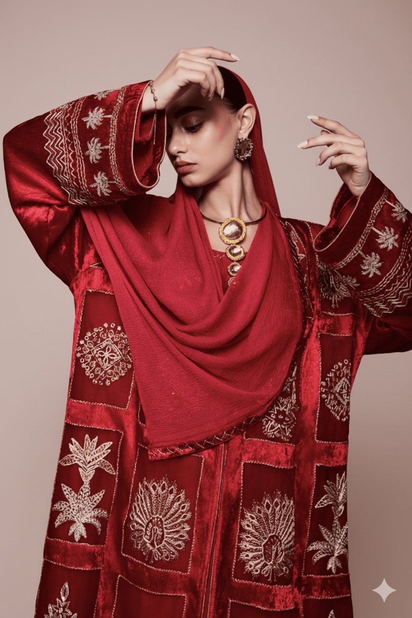 NEHMAT ABAYA SET - AMORE MIO BY HITU - MIRA Y MANO