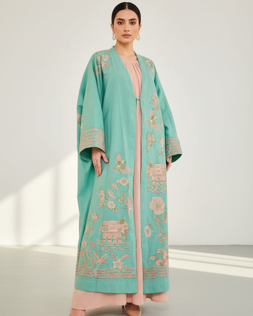 SOUMAYA  ABAYA SET - AMORE MIO BY HITU - MIRA Y MANO
