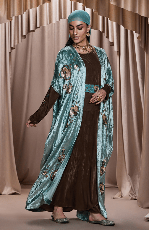 ZUWAINA ABAYA SET - AMORE MIO BY HITU - MIRA Y MANO