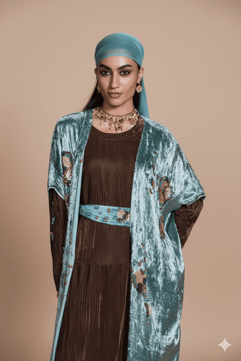 ZUWAINA ABAYA SET - AMORE MIO BY HITU - MIRA Y MANO