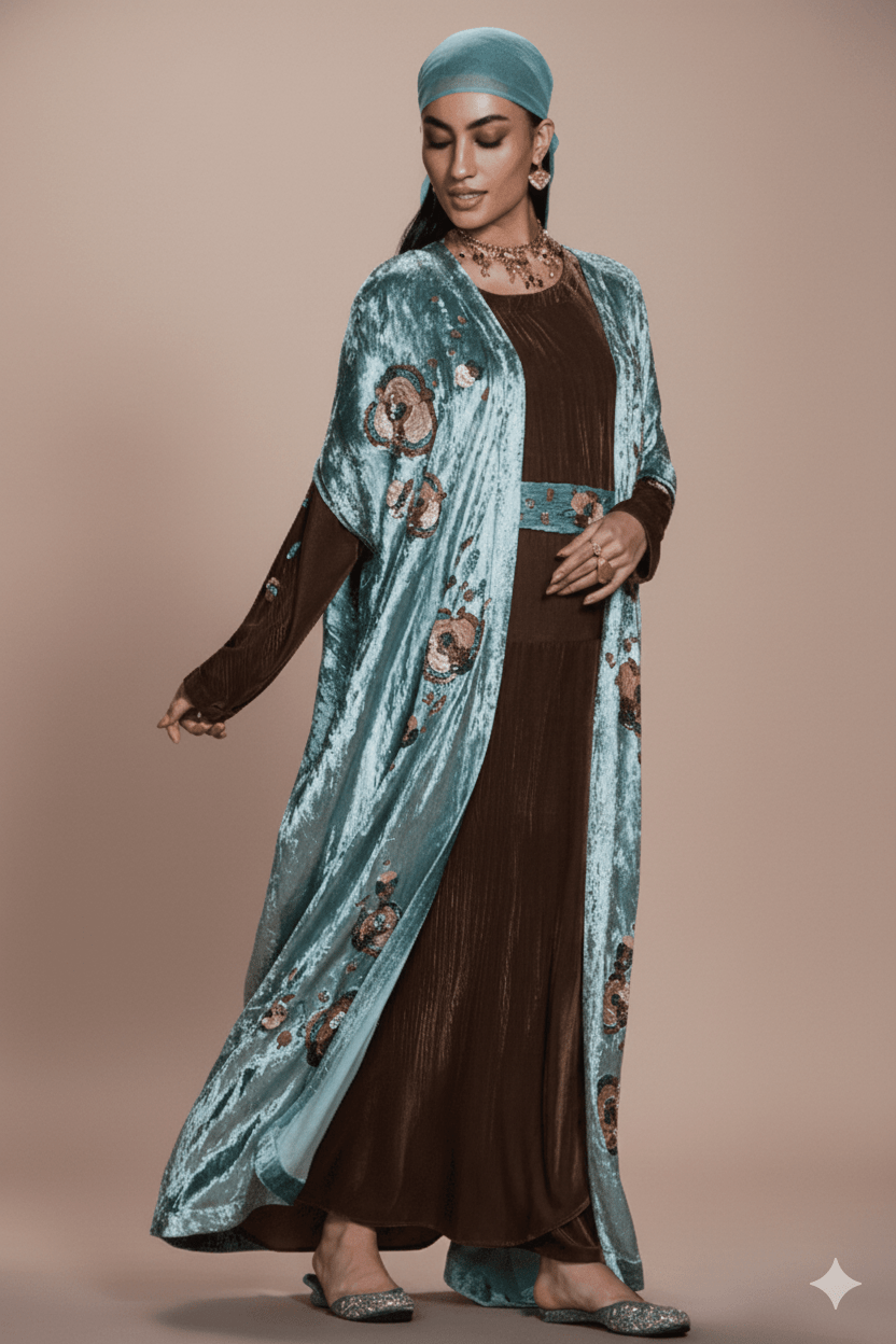 ZUWAINA ABAYA SET - AMORE MIO BY HITU - MIRA Y MANO