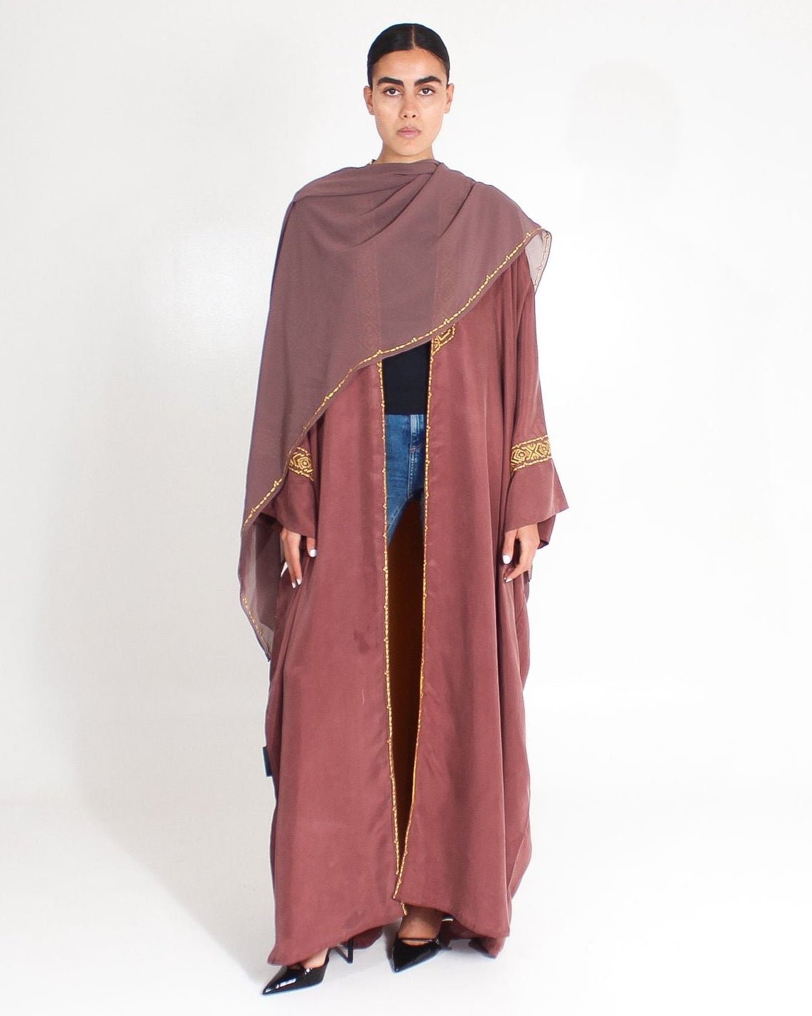 COBRA MEAT SILK ABAYA - ASDAF LINE - MIRA Y MANO