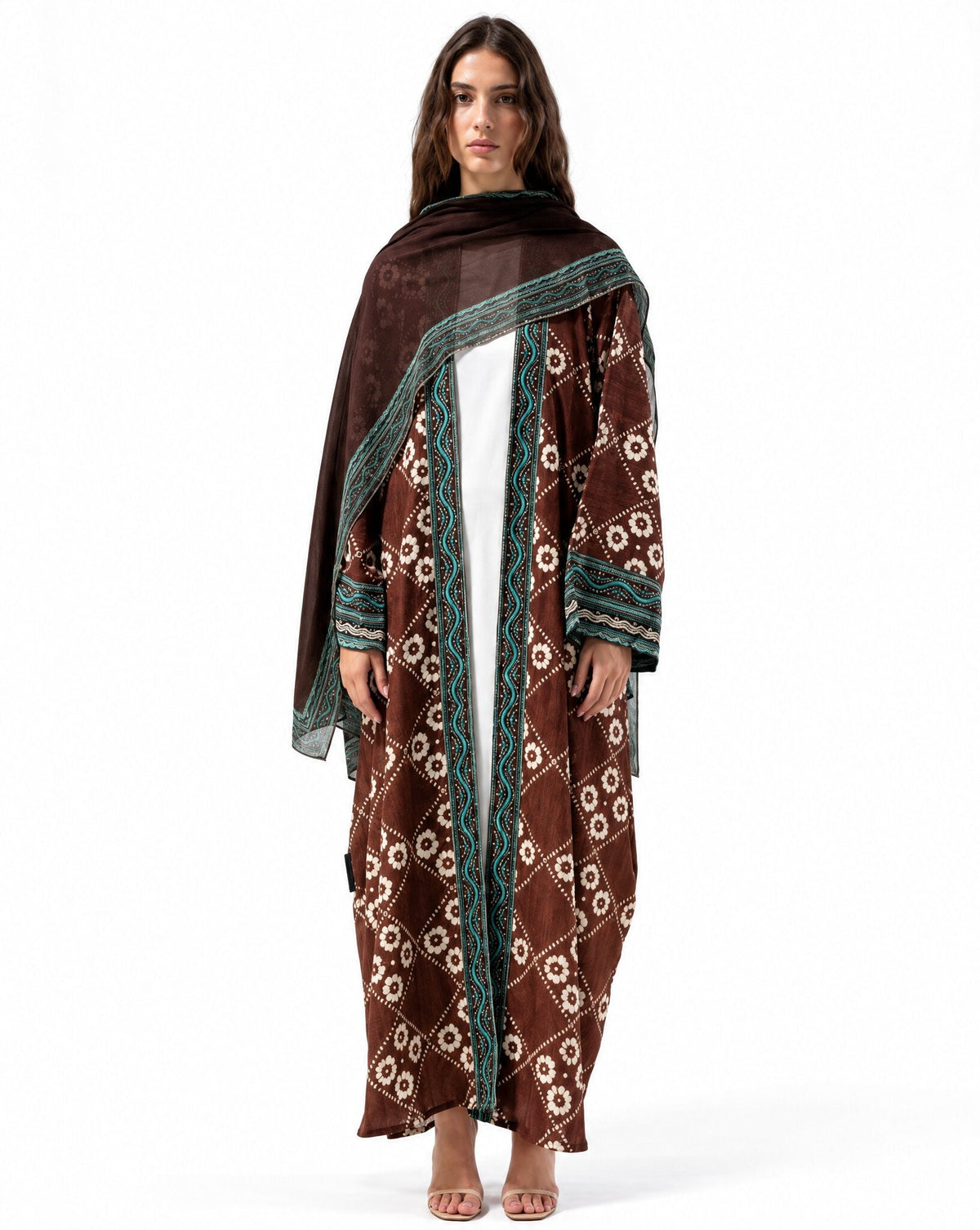 SAHARA 2 – Printed Crepe Abaya - ASDAF LINE - MIRA Y MANO