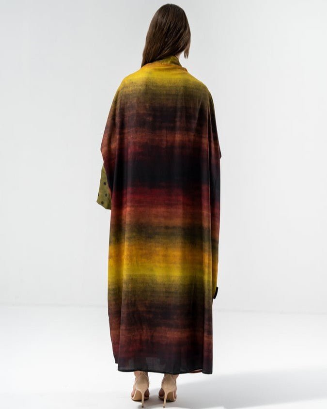 SAHARA 3 - Printed Crepe Abaya - ASDAF LINE - MIRA Y MANO