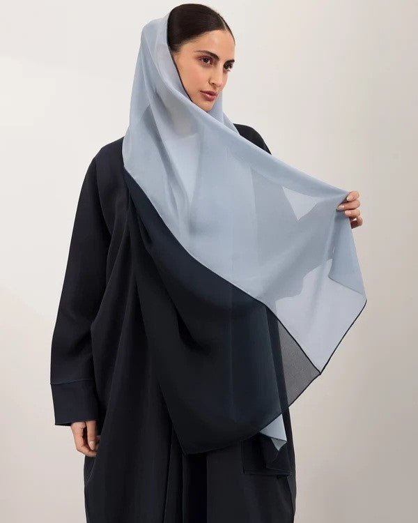 A26-01 – Navy Washed Silk Abaya - ASL - MIRA Y MANO