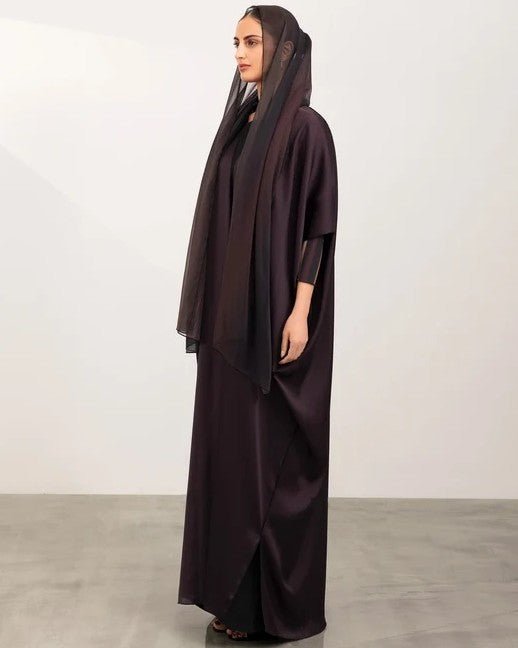 A26-05 – Purple Silk Abaya - ASL - MIRA Y MANO