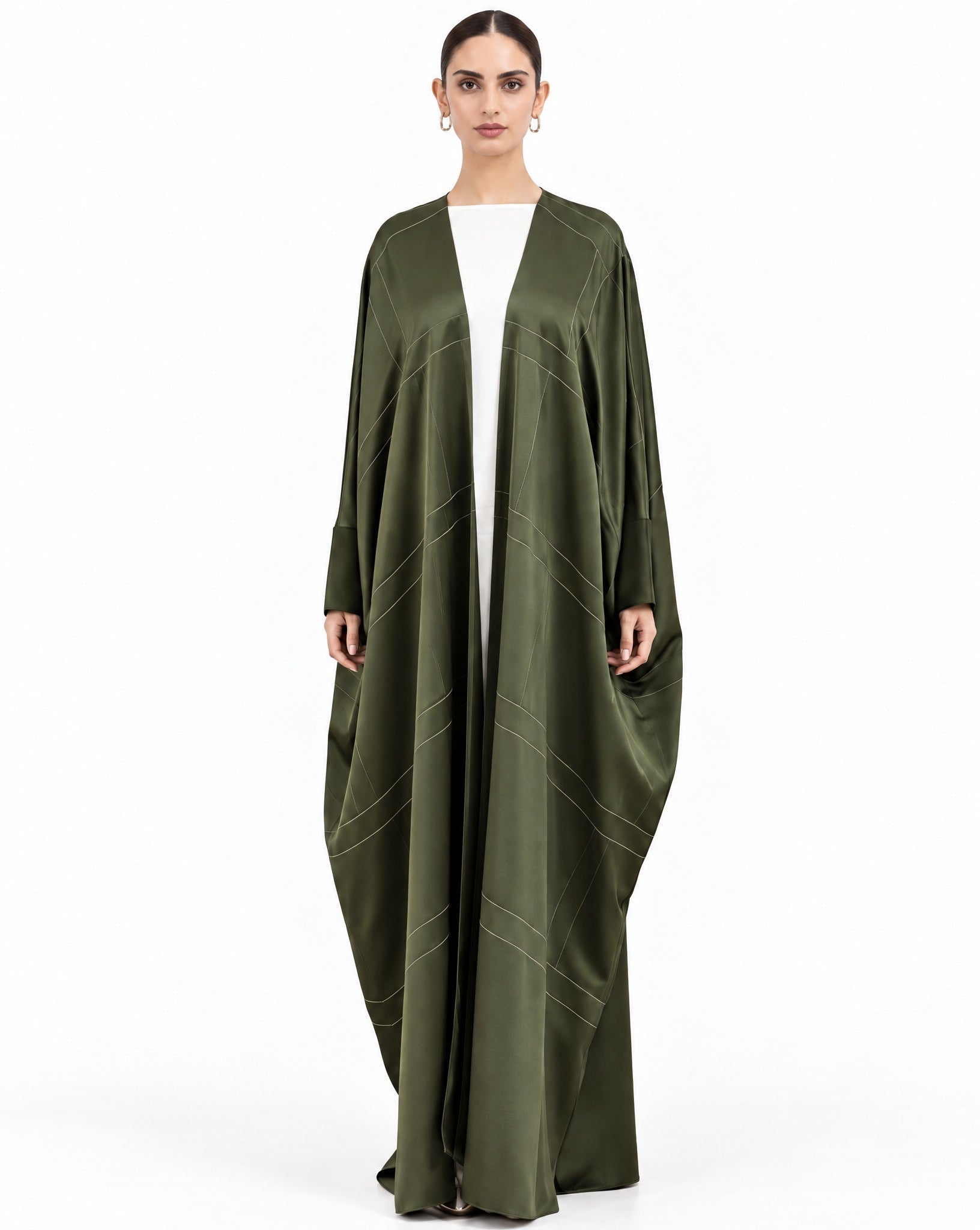 A26-25O - Heavy Silk Abaya - ASL - MIRA Y MANO
