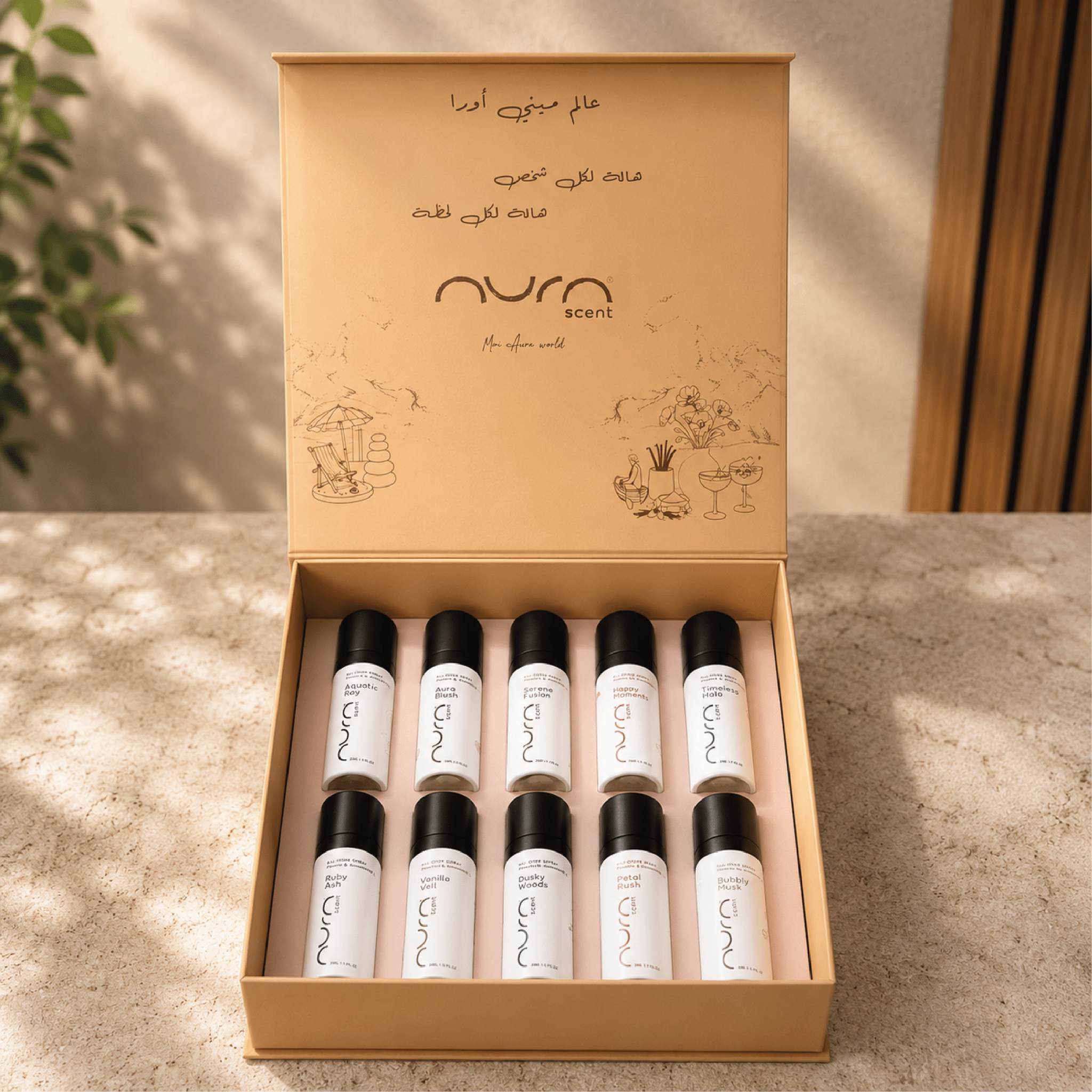 10 Mini Aura – A Set of 10 All Over Sprays - AURA SCENT - MIRA Y MANO