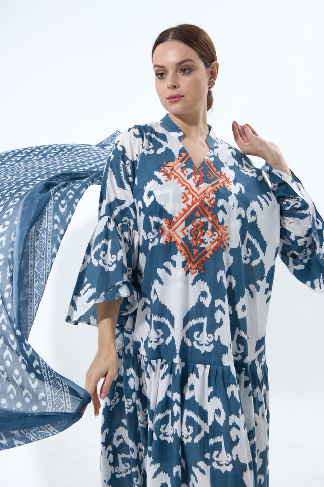 RE25J06C - BLUE KAFTAN - BAIT ALDANTELLE - MIRA Y MANO