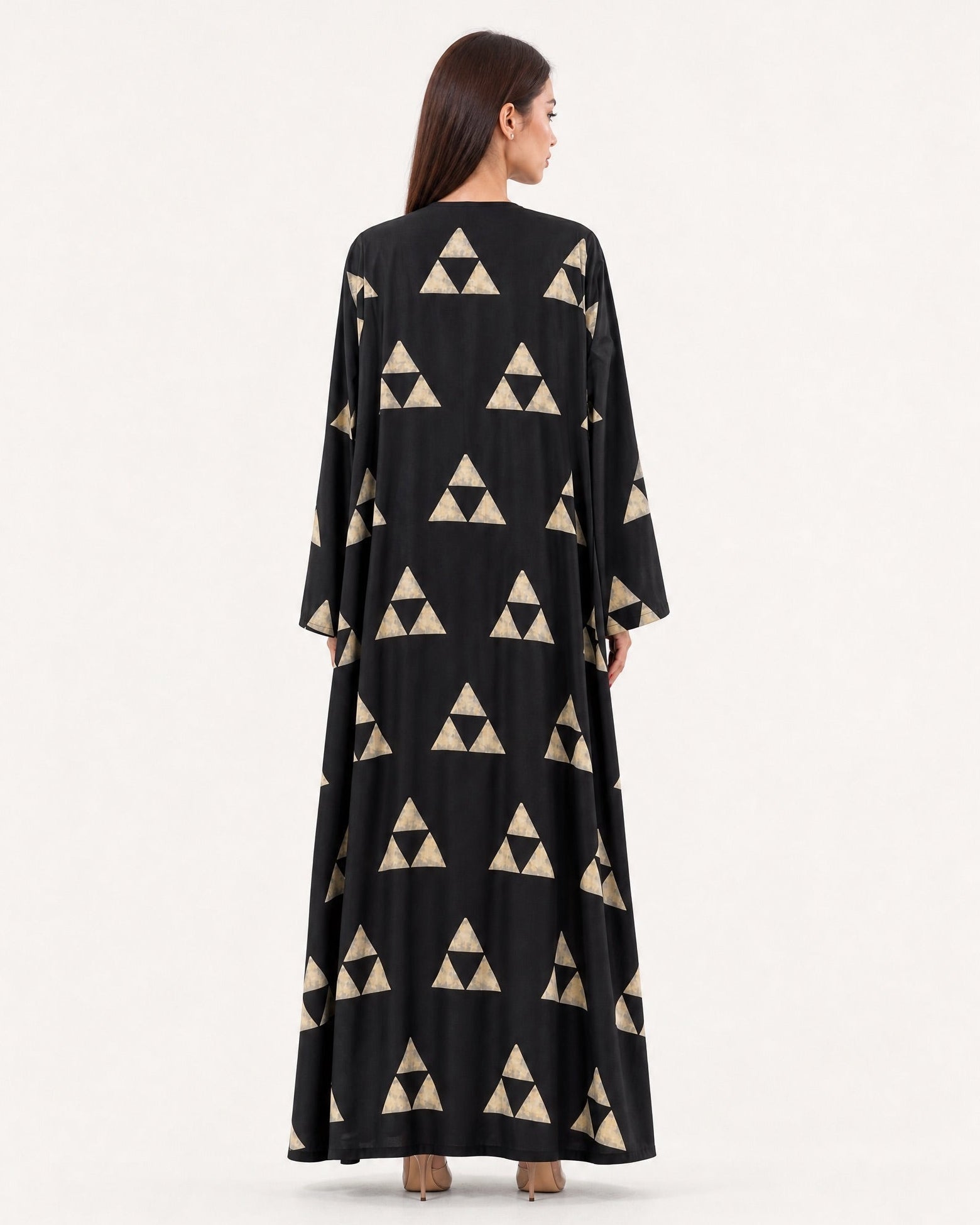 S26-S02 – Black Cotton Abaya Set - BAIT ALDANTELLE - MIRA Y MANO