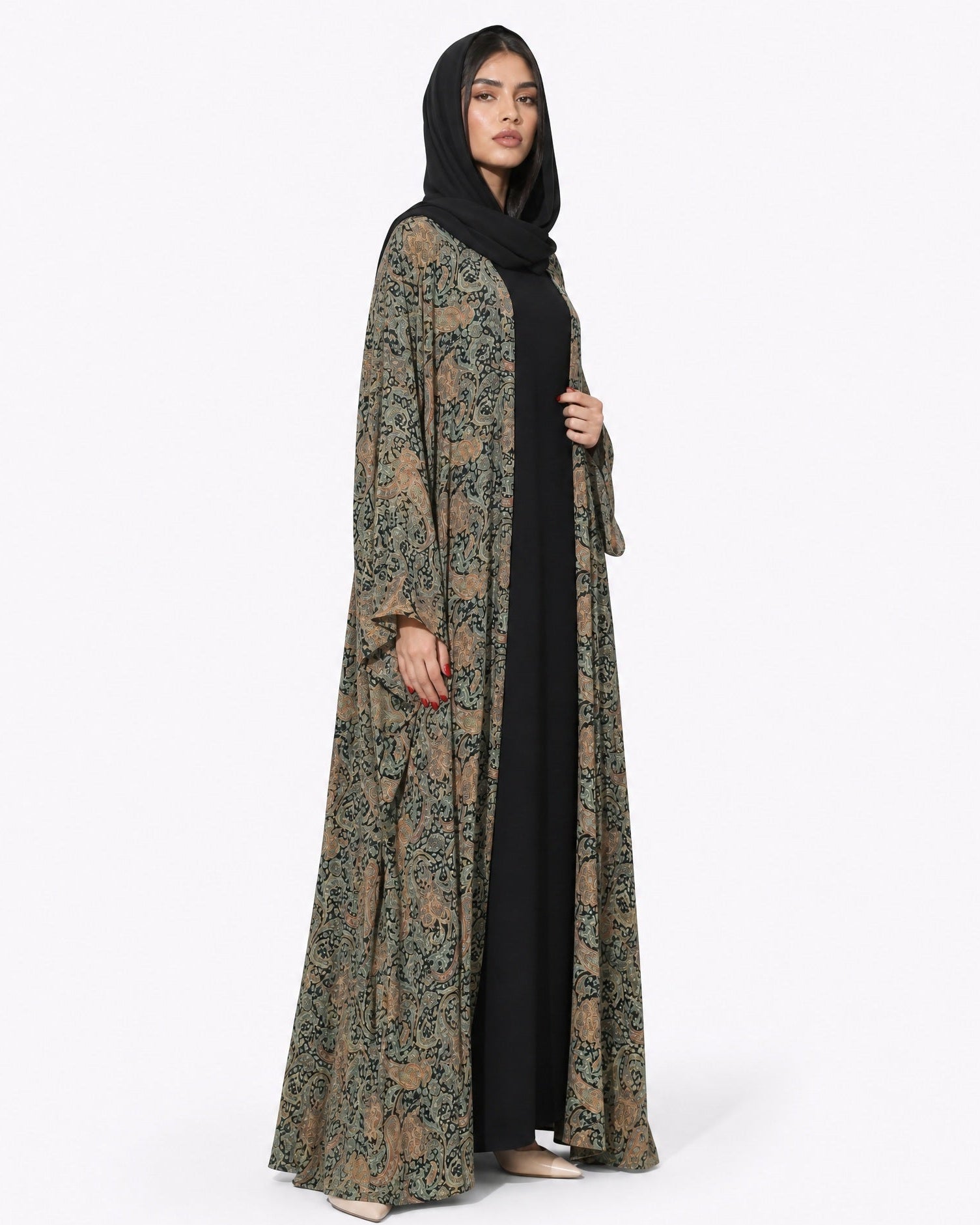 BA010BK2 ABAYA - BY AFRAA - MIRA Y MANO
