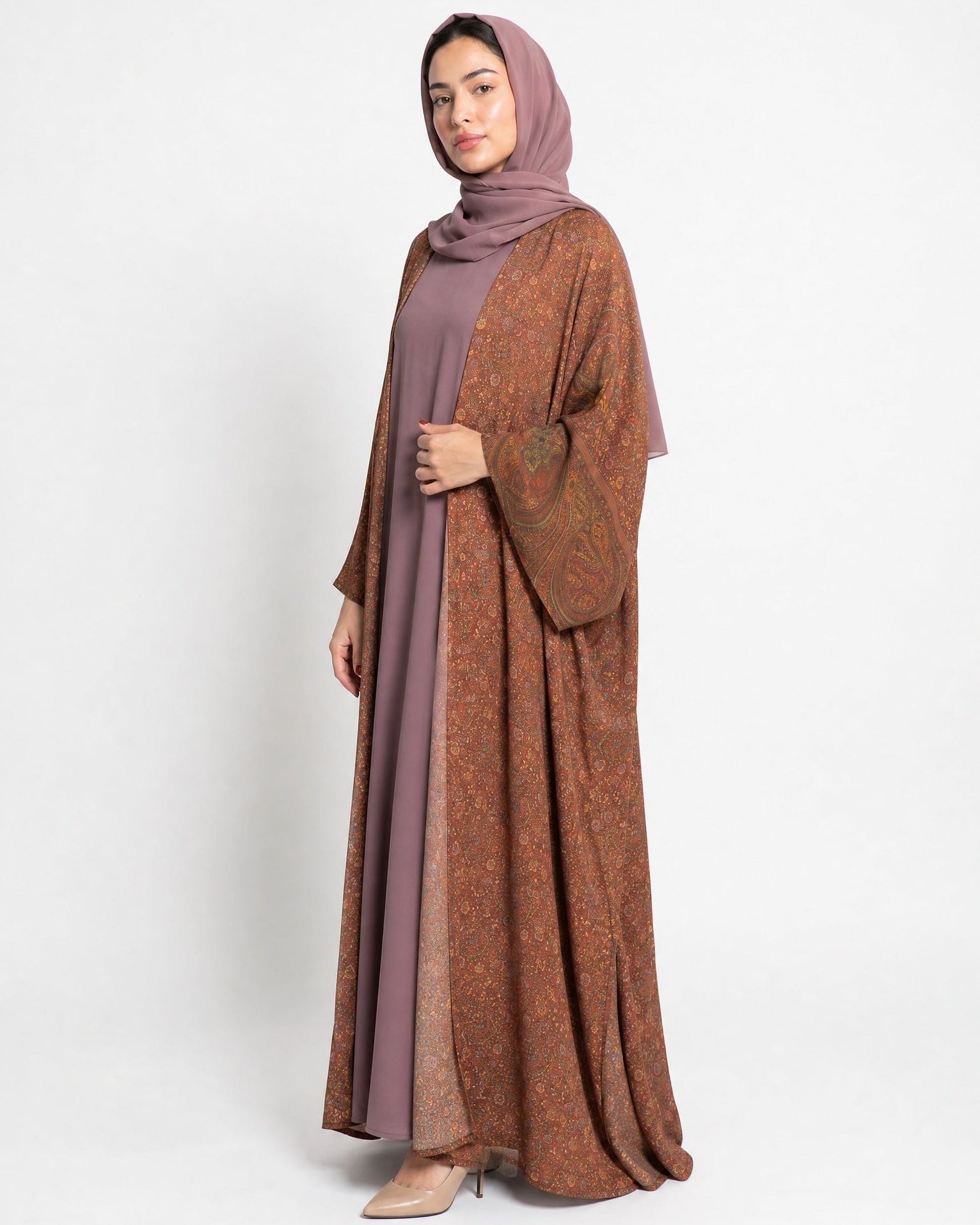 BA010BR ABAYA - BY AFRAA - MIRA Y MANO