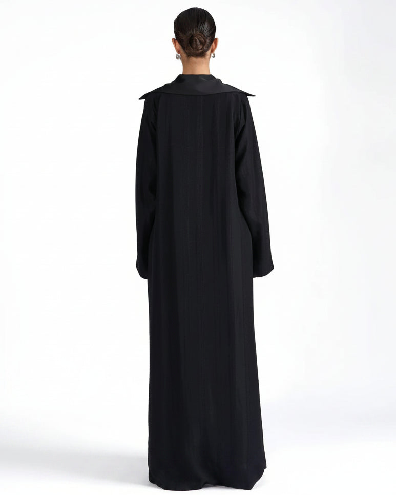 CHLOE BLACK ABAYA - BY NOUF - MIRA Y MANO