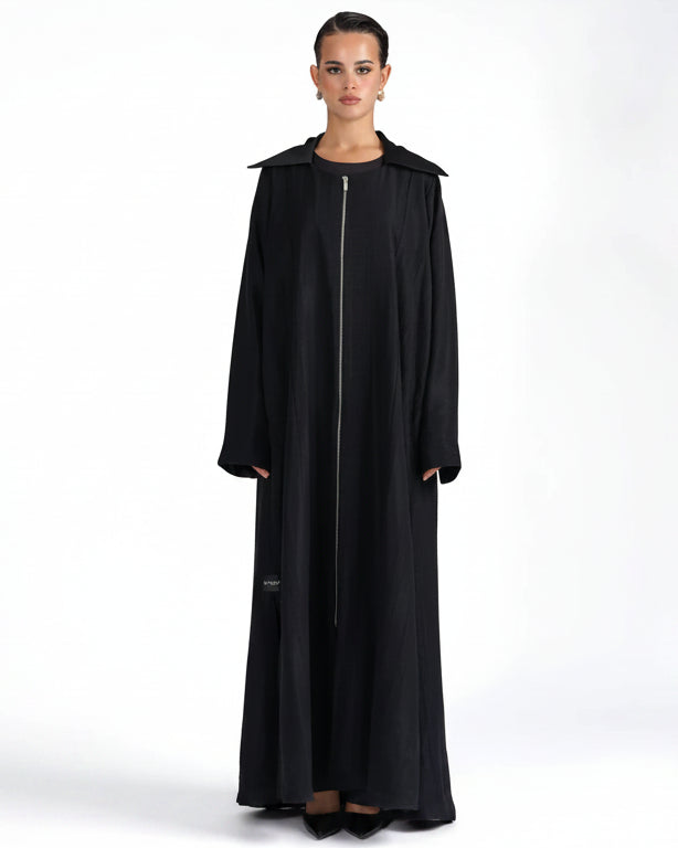 CHLOE BLACK ABAYA - BY NOUF - MIRA Y MANO